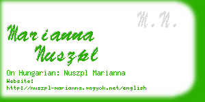 marianna nuszpl business card